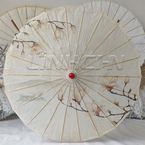 Chinese Traditional Handmade Multipurpose White Paper Umbrella Parasol Folded Oil Paper Umbrellas for <b>Wedding</b> - Product Image 3