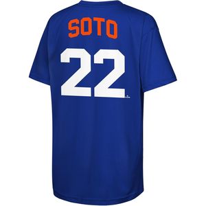 Camiseta Deportiva Azul de los New York Mets para Niños, Modelo Soto 22, Cuello Redondo, Absorbe la Humedad, Ropa de Béisbol - Product Image 3