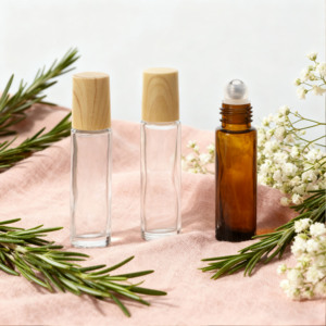 Rỗng lọ thủy tinh tinh dầu bottles10ml tre Mũ Frosted kết thúc tùy chỉnh thông qua lụa màn hình in ấn phun - Product Image 6