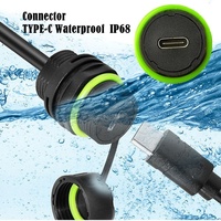 Cable de Extensión USB 3.1 de 10bps, Resistente al Agua IP68, Tipo-C Macho-Hembra, para Carga y Transferencia de Datos, con Chasis M20