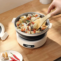 Poêle électrique Portable 1.2L Mini cuisinière pliable avec marmite de cuisson de type fendu Hotpot de voyage polyvalent pour une utilisation en extérieur