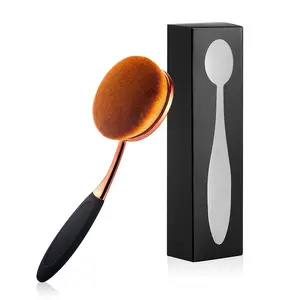 Promosi Klasik Kuas Tunggal Hitam Sikat Gigi Bentuk Foundation Fleksibel Kuas BB Cream Makeup Brush Kosmetik Juga