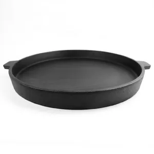 SJP088 Grote Size Koken Keuken Ware Pannenkoek Pizza Pan Ronde Ei Koekenpan Non Stick Kookgerei Gietijzeren Koekenpan