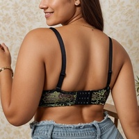 Soutien-gorge rembourré à armatures grande taille, best-seller transfrontalier Europe-Amérique, lingerie sexy unie push-up, vente en gros pour l'exportation