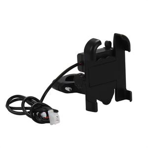 Support de téléphone portable en alliage d'aluminium pour moto, support de navigation pour livreur de voiture avec chargement USB - Product Image 5