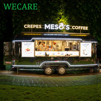 Remolque de Comida Móvil de Acero Inoxidable WECARE, Totalmente Equipado para Hot Dogs, Barbacoa, Pizza, Aperitivos y Comida Rápida con Cocina Completa