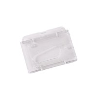 Porta Tarjetas de Visita Minimalista, Doble Cara, Transparente, de Plástico PC/PS/ABS, para Tarjetas de Identificación, Control de Acceso, Porta Credenciales