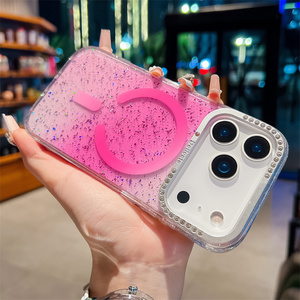 เคสโทรศัพท์มือถือ iPhone 17 16 15 14 Pro Max ลายกลิตเตอร์รุ้งเพชรแม่เหล็ก พร้อมเลนส์กล้องไล่เฉดสีแบบ Ombre  ฝาหลังแบบ Bling Gradient - Product Image 6
