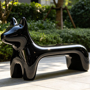 Animal shaped Long <b>Bench</b> Line <b>Seat</b> Customized Furniture dog chair for School Waiting Room Office Shopping Mall Garden Park - Product Image 1
