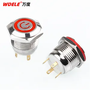 Wandu 16mm 4pin Metal paslanmaz çelik halka ışık vurgulamak LED 3.3V 5V 12V 24V basmalı düğme anahtarı uzaktan kumanda