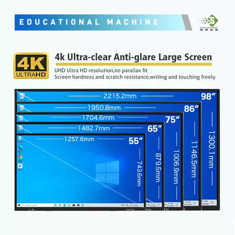 Groothandel Digitale Smart Board Touchscreen 75 Lcd-Display School Whiteboard Interactief Paneel 65 Voor Klaslokaal