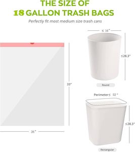Bolsas de Basura de Plástico Blancas con Logotipo Personalizado, Paquete Económico de 105 Unidades, Bolsas de Basura Desechables para el Hogar, Fabricante - Product Image 4