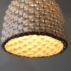 Rattan Woven Pendant <b>Light</b> 300x400mm Natural Color LED Single Head Chandelier For Living Room <b>Dining</b> Bar Counter - Product Image 4