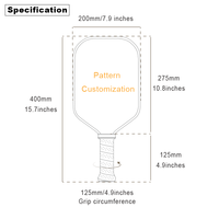 Raquette de pickleball personnalisée en fibre de verre avec surface en fibre de verre, ensemble de raquettes de pickleball, 2 raquettes, 4 balles, 1 sac