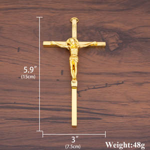 Salib Dinding Emas Ortodoks dengan Desain Rumit Dekorasi Rumah Religius Suci untuk Penganut Agama Salib Logam Tahan Lama - Product Image 2