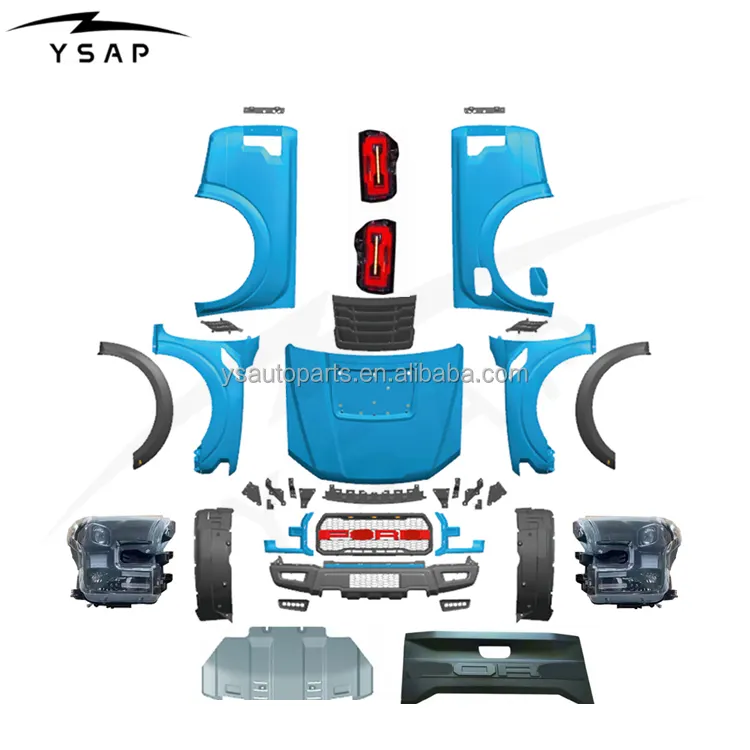 Chất Lượng Cao F150 Raptor Facelift Body Kit Cho Ranger T6 T7 T8 Nâng Cấp Lên Raptor Body Kit