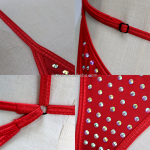 Đồ bơi liền thân nữ B012 gợi cảm cổ sâu đính đá sang trọng, lấp lánh như kim cương - Product Image 4