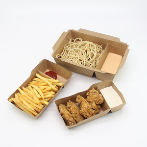 Khay Thức Ăn Thuyền Với Túi Nhúng, Giấy Kraft Dùng Một Lần Hộp Khoai Tây Chiên Với Ngăn Chứa Để Phục Vụ Thực Phẩm - Product Image 2