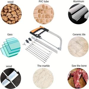Kit d'outils à main 12 en 1 avec lame <span class=keywords><strong>de</strong></span> scie en acier pour le travail du bois, la découpe <span class=keywords><strong>de</strong></span> carreaux <span class=keywords><strong>de</strong></span> céramique, scie à main magique <span class=keywords><strong>de</strong></span> petite taille, 12 pièces, avec étui rigide - Product Image 2
