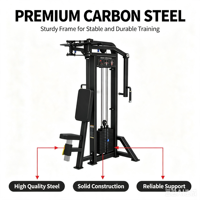 Machine à exercices REYK Steel Pin-Loaded Seated Pearl Delt Pec Fly pour la musculation de la poitrine, du dos et des bras - Pile de poids de 80 kg