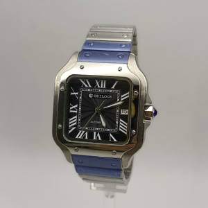 Montre mécanique automatique de luxe pour homme, cadran carré, acier inoxydable, verre saphir, aiguilles de haute qualité, 38 mm - Product Image 2