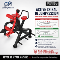 Machine d'hyper-extension dorsale commerciale à charge par disques pour décompression vertébrale, équipement de gym en acier Q235 de 3,0 mm GM-P045
