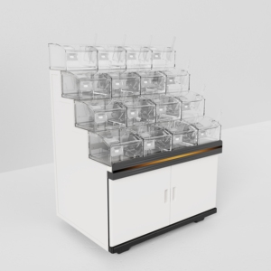 Ecobox Hiển thị lịch thi đấu đứng kệ giá nhựa hiển thị bảng đứng kẹo nhựa gấp tủ trưng bày cho siêu thị - Product Image 2