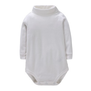 Body de Algodón Orgánico 100% Tejido para Bebés <span class=keywords><strong>Recién</strong></span> Nacidos de 0 a 3 Años, Unisex, Manga Larga, Cuello Alto, de una Pieza - Product Image 4