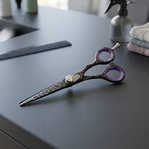 Black colour scissor with heart lazer marking - Product Image 3