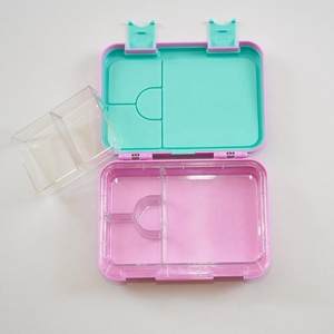 Factory Plastic <strong>Lunch</strong> <strong>Box</strong> Kids Different Color Inside BPA Free <strong>Small</strong> Size 4 Interchange 6 Compartment Bento <strong>Box</strong> for School - Product Image 4