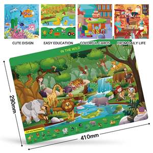 2024 nouvelles cartes de recherche et de recherche pour enfants livres d'activités réutilisables avec autocollant et 4 stylos aquarelle jouets éducatifs préscolaires - Product Image 5