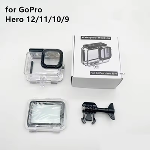 Boîtier étanche de haute qualité pour GoPro <span class=keywords><strong>Hero9</strong></span>/10/11/12, résistant aux chocs, en PC + acier inoxydable 316, pour la plongée sous-marine - Product Image 1