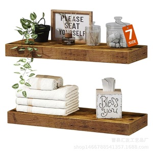 Étagère murale en bois rectangulaire réglable en hauteur, rangement multi-niveaux pour chambre à coucher, salon, durable - Product Image 5