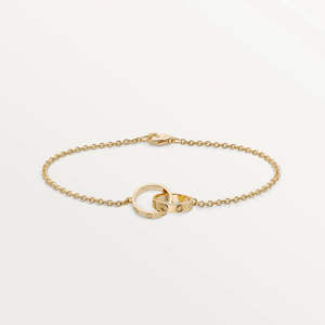 Marchio <span class=keywords><strong>di</strong></span> gioielli <span class=keywords><strong>di</strong></span> design in acciaio al titanio doppio anello Charm bracciale moda <span class=keywords><strong>donna</strong></span> - Product Image 1