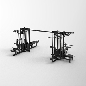 เครื่องออกกำลังกายแบบมัลติฟังก์ชั่น 8 สถานี ปรับระดับได้ พร้อมสายเคเบิล  แบบครอสโอเวอร์ จังเกิ้ลแมชชีน 8 สแต็ค พร้อมฟังก์ชั่นลาทพูลดาวน์ / รูว์ ใช้กับพาวเวอร์ทาวเวอร์ - Product Image 3