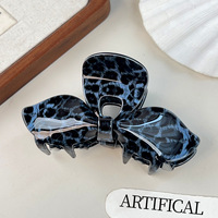 Pinces à cheveux en acétate de style vintage français, grandes pinces requin léopard pour femmes, accessoires pour cheveux