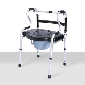 Chaise de toilette pour personnes âgées, en alliage d'aluminium épaissi, taille standard, avec siège de toilette, équipement de sécurité pour salle de bain - Product Image 1