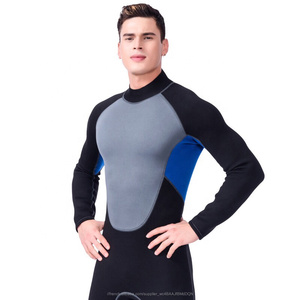 Hommes Manches Longues Corps Peau Douce Apnée <span class=keywords><strong>Combinaison</strong></span> courte 3mm Une Pièce - Product Image 4