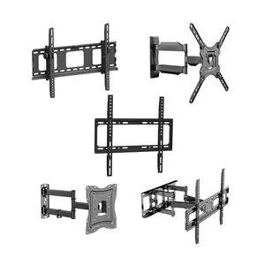 Low Profile Zwart Beugel Tv Houder Voor 23 "-56" Lcd Led Plasma Tvs Metalen Max Vesa 400*400 Tv Wall Mount