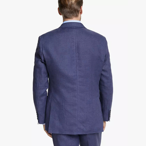 Fabricant de gros <span class=keywords><strong>bleu</strong></span> <span class=keywords><strong>marine</strong></span> robe <span class=keywords><strong>costume</strong></span> de haute qualité <span class=keywords><strong>sur</strong></span> <span class=keywords><strong>mesure</strong></span> Slim Fit hommes costumes pour italien - Product Image 3