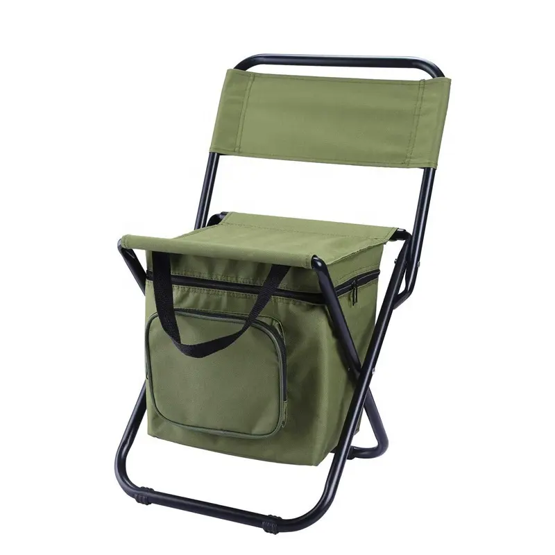 Johold 3 en 1, paquete de hielo plegable portátil para exteriores, silla de picnic, respaldo, aislamiento, silla de pesca para acampar con bolsa de almacenamiento