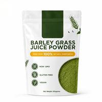 Poudre de jus d'herbe d'orge Bioby OEM en gros 100g Végétalien Sans gluten NON-OGM Favorise la fonction cognitive Relaxation Green food quotidien