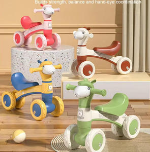 Coches de juguete para niños de 1 a 6 años, sin pedales, con 4 ruedas, accionados con el pie, para exteriores, patinete de equilibrio para niños - Product Image 5