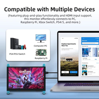 LCD TFT layar sentuh, 5 inci Raspberry Pi 4 kapasitif HD kompatibel untuk Orange Pi 5 Plus 3B RPI 4B 3B + PC Windows