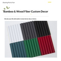 Grille demi-ronde moderne en WPC (composite bois-plastique) et fibre de bambou pour la décoration intérieure, mur de fond et plinthe de plafond