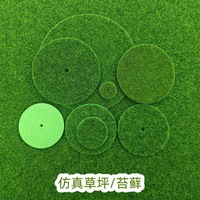 Simulation circulaire pelouse mousse micro paysage mousse gazon plante verte tapis extérieur
