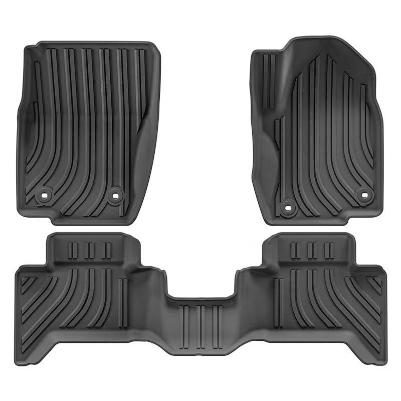 Alfombrilla de suelo de una sola capa BlackLC250 Prado (combustible de 5 asientos)