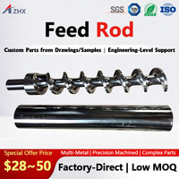 OEM ZHX Brand Best Quality Feed Rod Left Hand 14.5 Pressure Angle Steel Metal Parts for Machining/Motor Applications