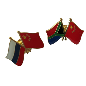 Stock Pas Cher Tous Les Pays Goupille Croisée Double Drapeau Insigne D'épinglettes - Product Image 3