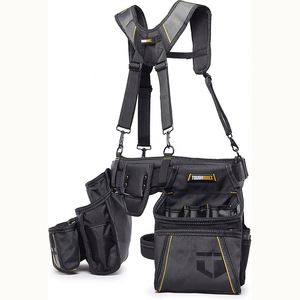 BSCI Six-piece heavy-duty tool belt <b>set</b> with <b>suspenders</b> Tool Pouch for Carpenters/Electricians and Framers - Product Image 4